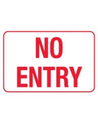 Picture of Information Sign - No Entry 600 x 450mm Metal