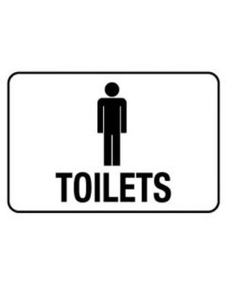 Picture of Information Sign - Male Toilets 300 x 225 mm Poly