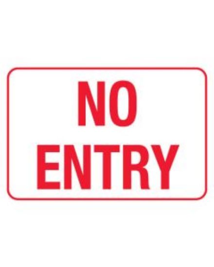 Picture of Information Sign - No Entry 600 x 450mm Poly