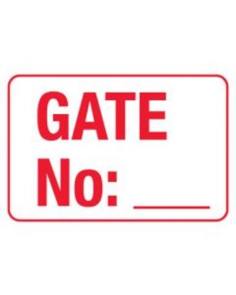 Picture of Information Sign - Gate No: _ 600 x 450mm Poly