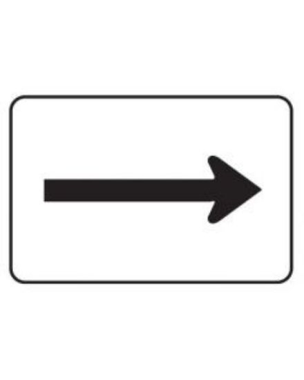 Picture of Information Sign - Arrow 600 x 450mm Poly