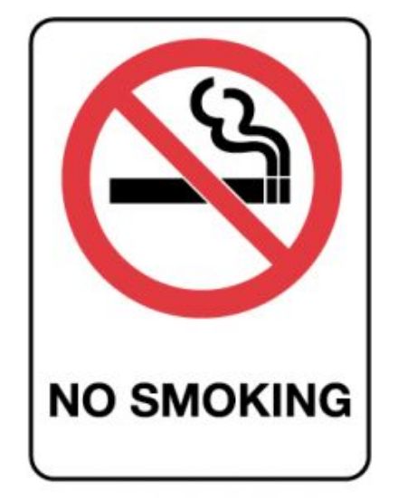 Picture of Prohibition Sign - No Smoking 300 x 450 mm Poly