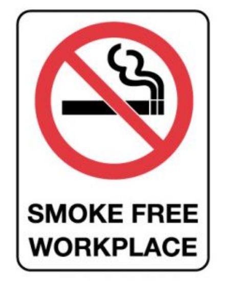 Picture of Prohibition Sign - Smoke Free Workplace 600 x 450 mm Poly