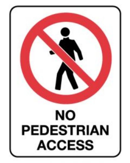 Picture of Prohibition Sign - No Pedestrian Access 600 x 450 mm Poly
