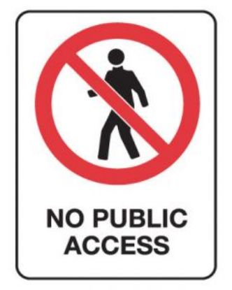 Picture of Prohibition Sign - No Public Access 600 x 450 mm Poly