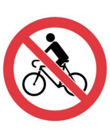 Picture of Prohibition Sign - No Bicycles 200mm Sa