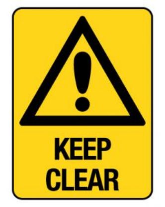 Picture of Warning Sign - Keep Clear 300 x 450 mm Poly