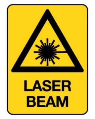 Picture of Warning Sign - Laser Beam 600 x 450 mm Poly