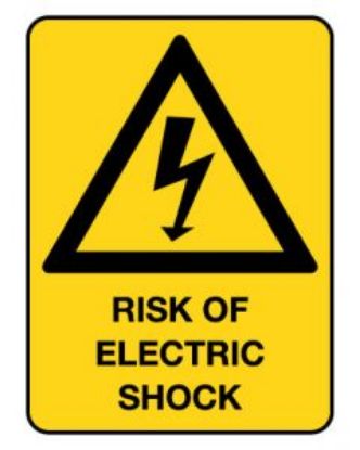 Picture of Warning Sign - Risk Of Electric Shock 600 x 450 mm Poly