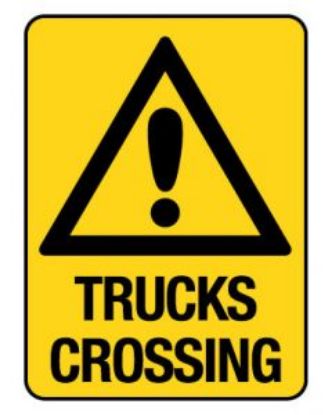 Picture of Warning Sign - Trucks Crossing 600 x 450 mm Poly