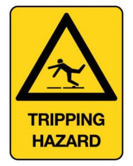 Picture of Warning Sign - Tripping Hazard 300 x 225 mm Poly