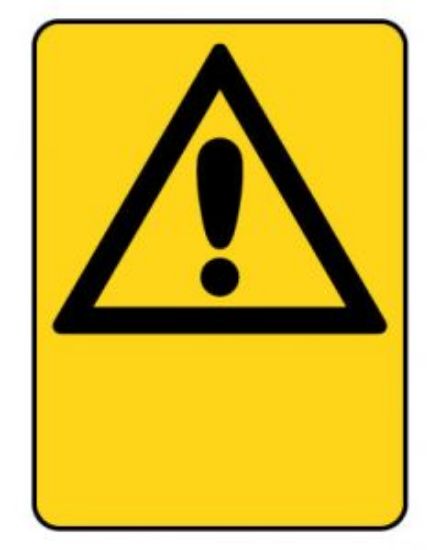 Picture of Warning Sign - Exclamation Triangle Blank 600 x 450 mm Poly