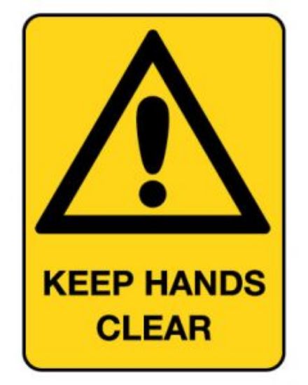 Picture of Prohibition Sign - Keep Hands Clear 300 x 225mm SA