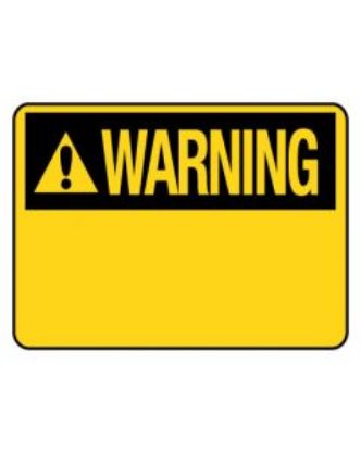 Picture of Warning Sign - Blank, 450 x 300 mm Poly