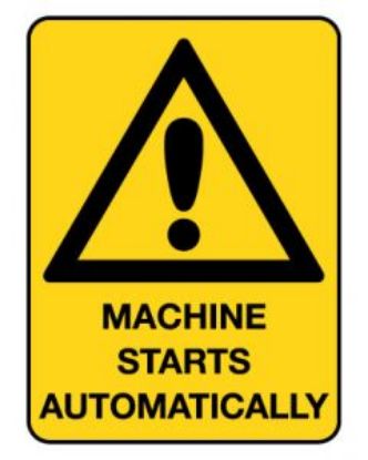 Picture of Prohibition Sign - Machine Starts Automatically 300 x 225mm SA