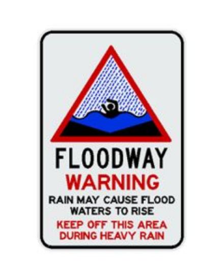 Picture of Floodway Warning Sign - KEEP OFF THIS AREA DURING HEAVY RAIN