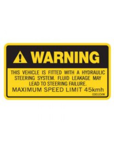 Picture of Machinery Safety Sticker - Warning Hydraulic 90 x 50mm