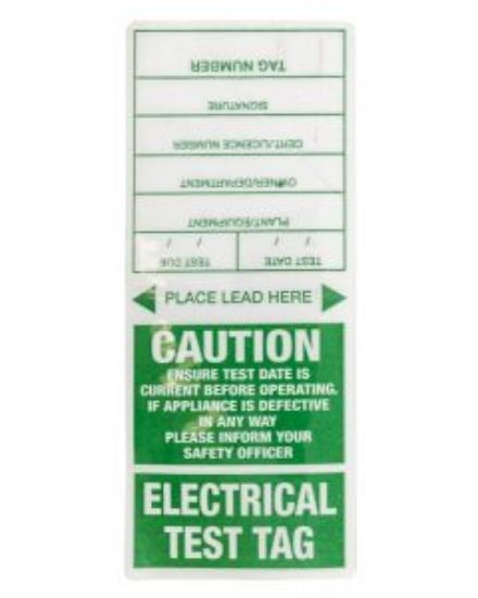 Picture of Appliance Test Tag - Green 100 Pack