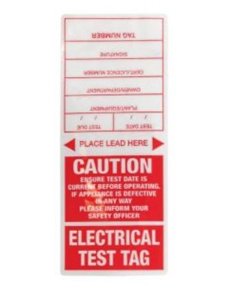Picture of Appliance Test Tag - Red 100 Pack