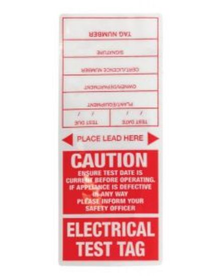 Picture of Appliance Test Tag - Red 100 Pack