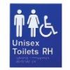 Picture of Braille Door Sign Unisex Toilet Right Hand