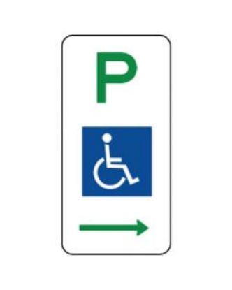 Picture of DISABLED PARKING SIGN WITH RIGHT ARROW 