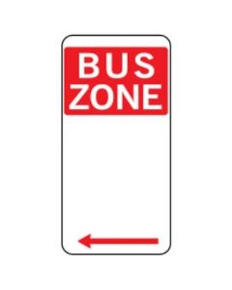 Picture of BUS ZONE SIGN WITH LEFT ARROW