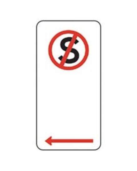 Picture of NO STANDING SIGN, Left Arrow - Parking Signs 225 x 450mm