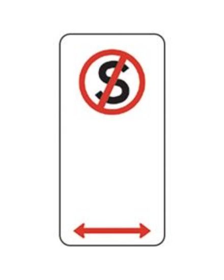 Picture of NO STANDING SIGN, Left/Right Arrow - Parking Signs 225 x 450mm