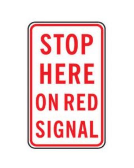 Picture of Regulatory Sign - R6-6A Stop Here On Red Signal 450 x 750mm