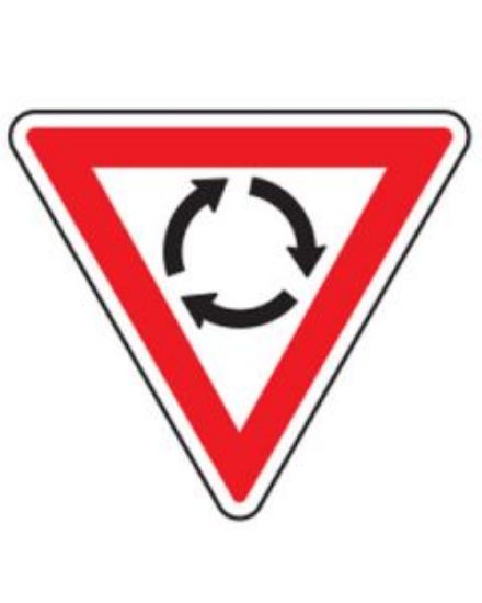 Picture of Regulatory Sign - R1-3A Roundabout sign 750 x 750mm