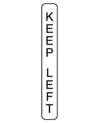 Picture of Regulatory Sign - R2-209A Keep Left 150 x 1150mm