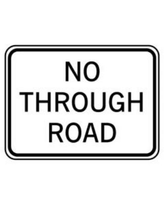 Picture of Regulatory Sign - G9-18A No Through Road 600 x 400mm