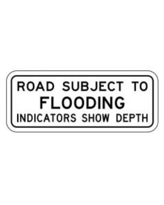 Picture of Road Subject To Flooding Cl1 2150 x 800mm