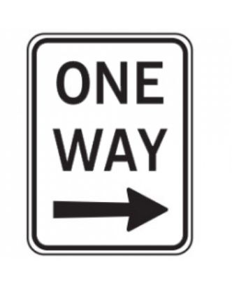 Picture of Regulatory Sign - R2-2AR One Way Right Arrow 450 x 600mm
