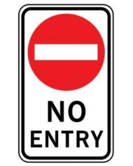 Picture of No Entry (NSW) Road Sign 450 x 750 mm