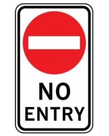 Picture of No Entry (NSW) Class 1 Aluminium 600 x 1000mm