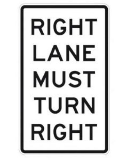 Picture of Left Lane Must Turn Left 750 x 450