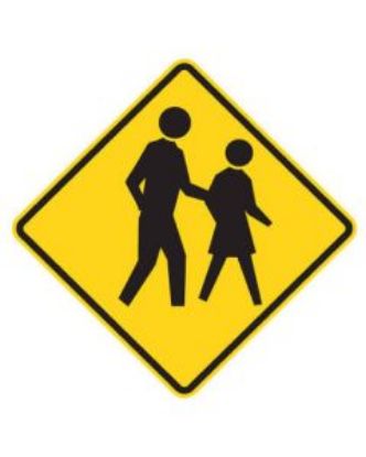 Picture of Warning Sign - Pedestrians Crossing 600 x 600mm