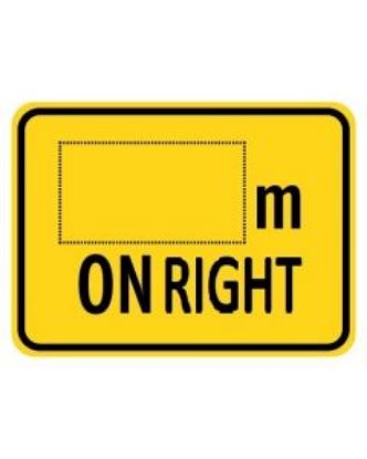 Picture of Warning Sign - _M On Right 500 x 800mm