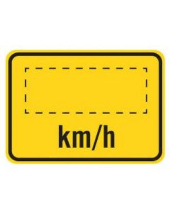 Picture of Advisory Sign - Blank Customisable km / hr, 400 x 600 mm