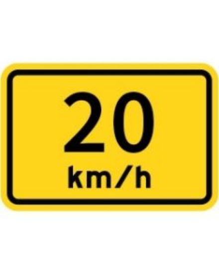 Picture of 20Km/h Advisory Speed Class 1 Aluminium 600 x 400mm