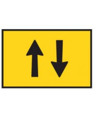 Picture of Boxed Edge Road Sign - ARROW UP ARROW DOWN 900 x 600mm