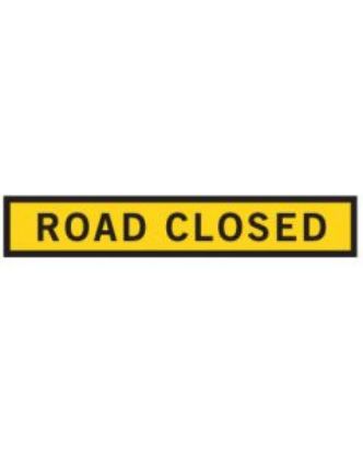 Picture of Boxed Edge Sign - Road Closed 1800 x 300mm