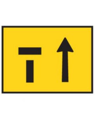 Picture of Left Lane Closed | Boxed Edge Road Sign