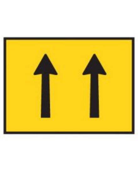 Picture of Boxed Edge Road Sign - 2 Lane Status 900 x 600mm
