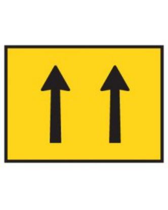 Picture of Boxed Edge Road Sign - 2 Lane Status 1200 x 900mm