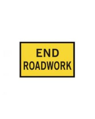 Picture of End Roadwork Boxed Edge Sign