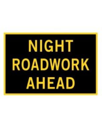 Picture of Night Roadwork Ahead Bep 1800 x 900mm