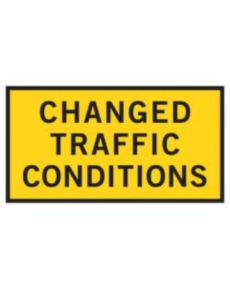 Picture of Boxed Edge Sign - Changed Traffic Conditions 1800 x 900mm